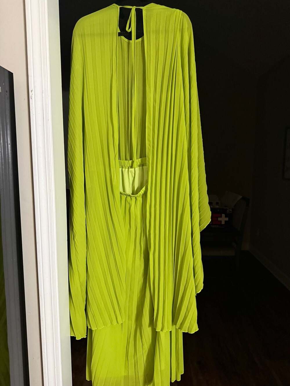 Momyknows Light Green Pleated Batwing Sleeve Maternity Maxi Dress